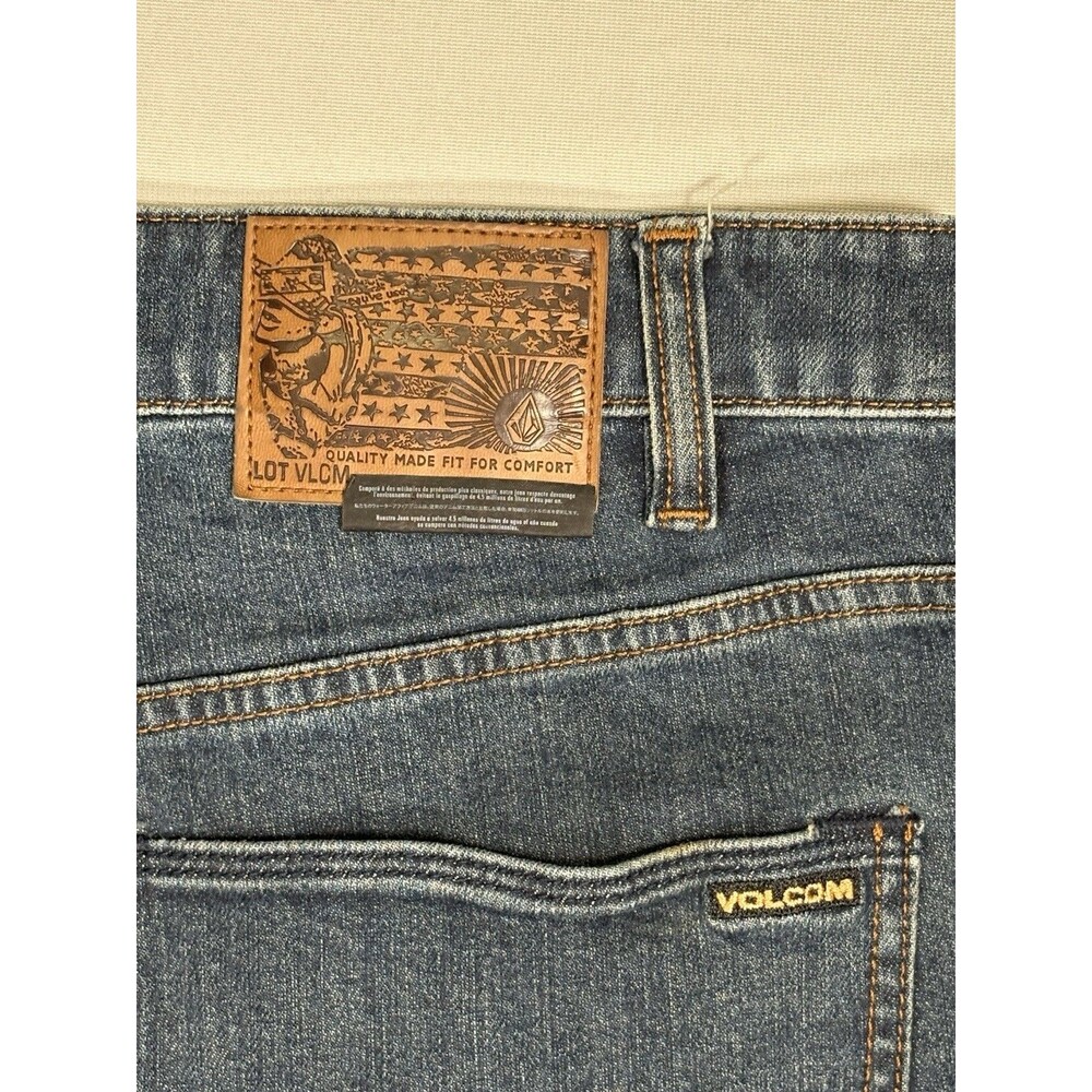 Volcom Solver Men’s Jeans 38”x30” Modern Straight Denim Blue - Picture 3 of 6